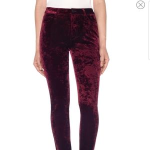 New Joe's high waist skinny red velvet jeans